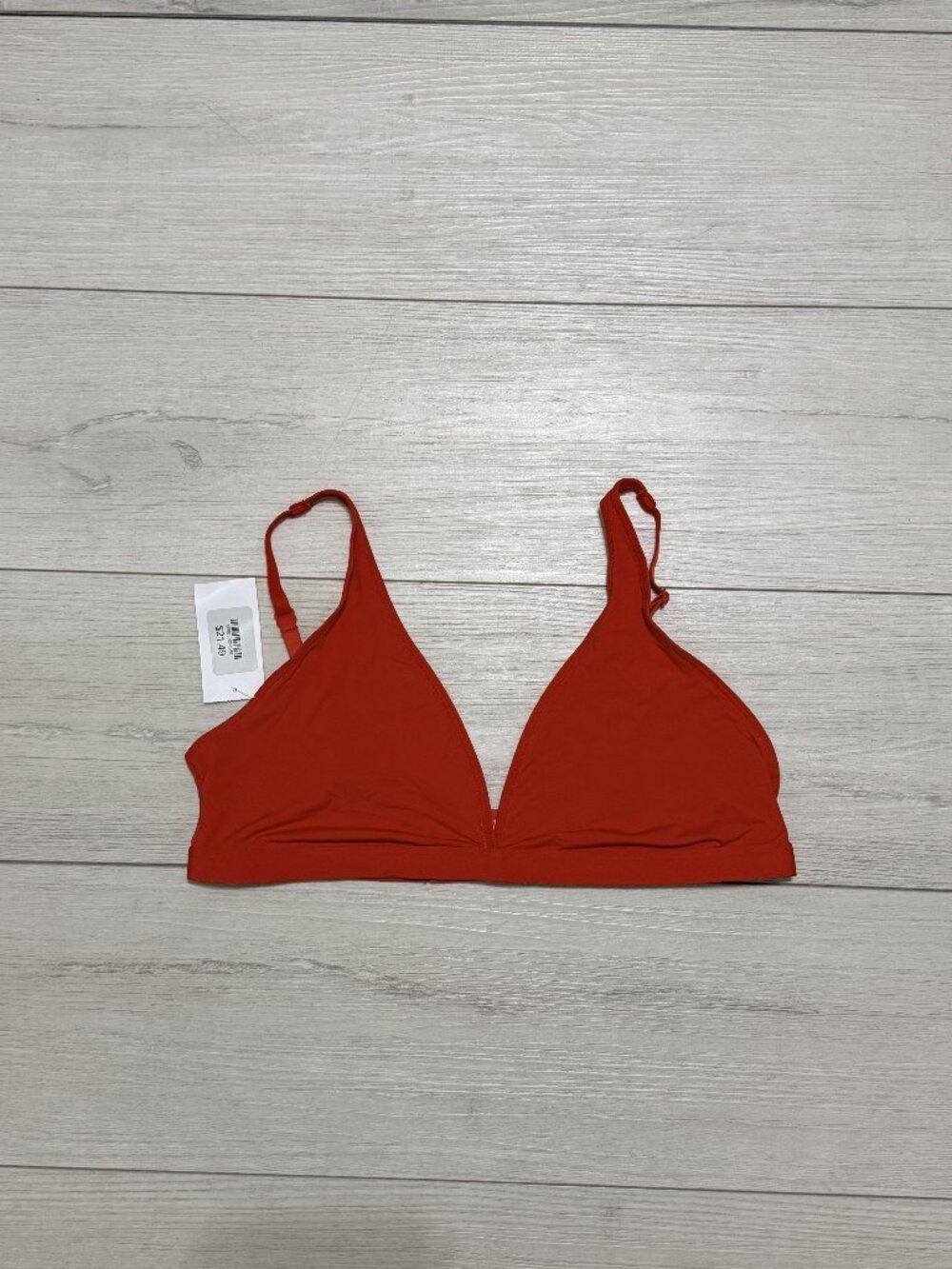 Parade Women's Bralette Mesh Plunge Wire Free Recycled Nylon Large Red NWT
